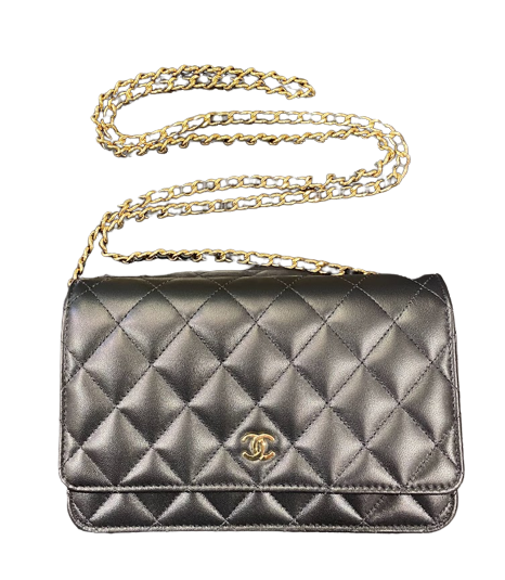 CHANEL chain wallet co co