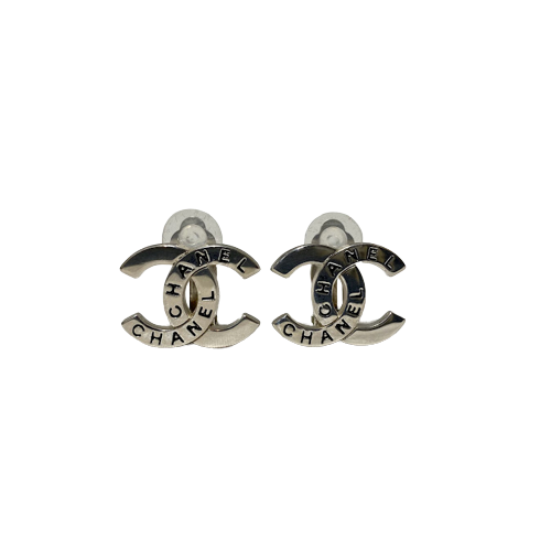 CHANEL シルバー ダブルCロゴ イヤリング大ぶり CHANEL シルバー ダブルCロゴ イヤリング大ぶり