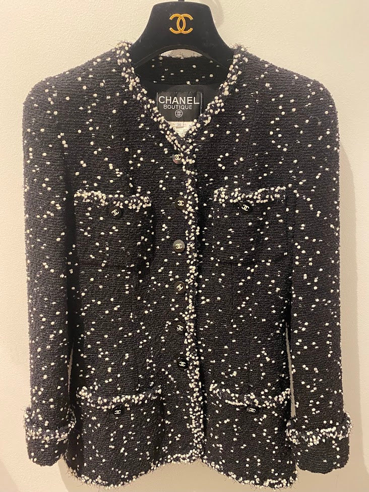 CHANEL ツイードジャケット 36 ブラック – co&co