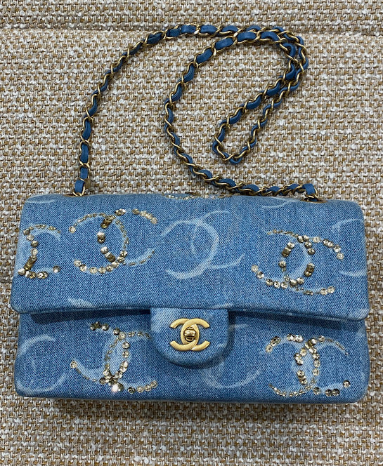 CHANELショルダーバッグ デニム スパンコール – co&co
