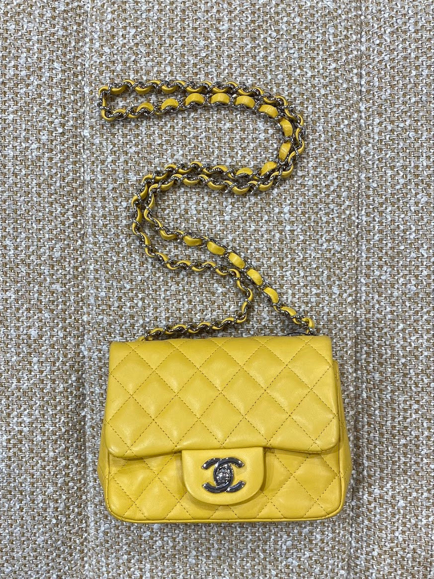 CHANEL シャネル ヴァニティーケース イエロー マトラッセ CHANEL ミニマトラッセ イエロー – co&co