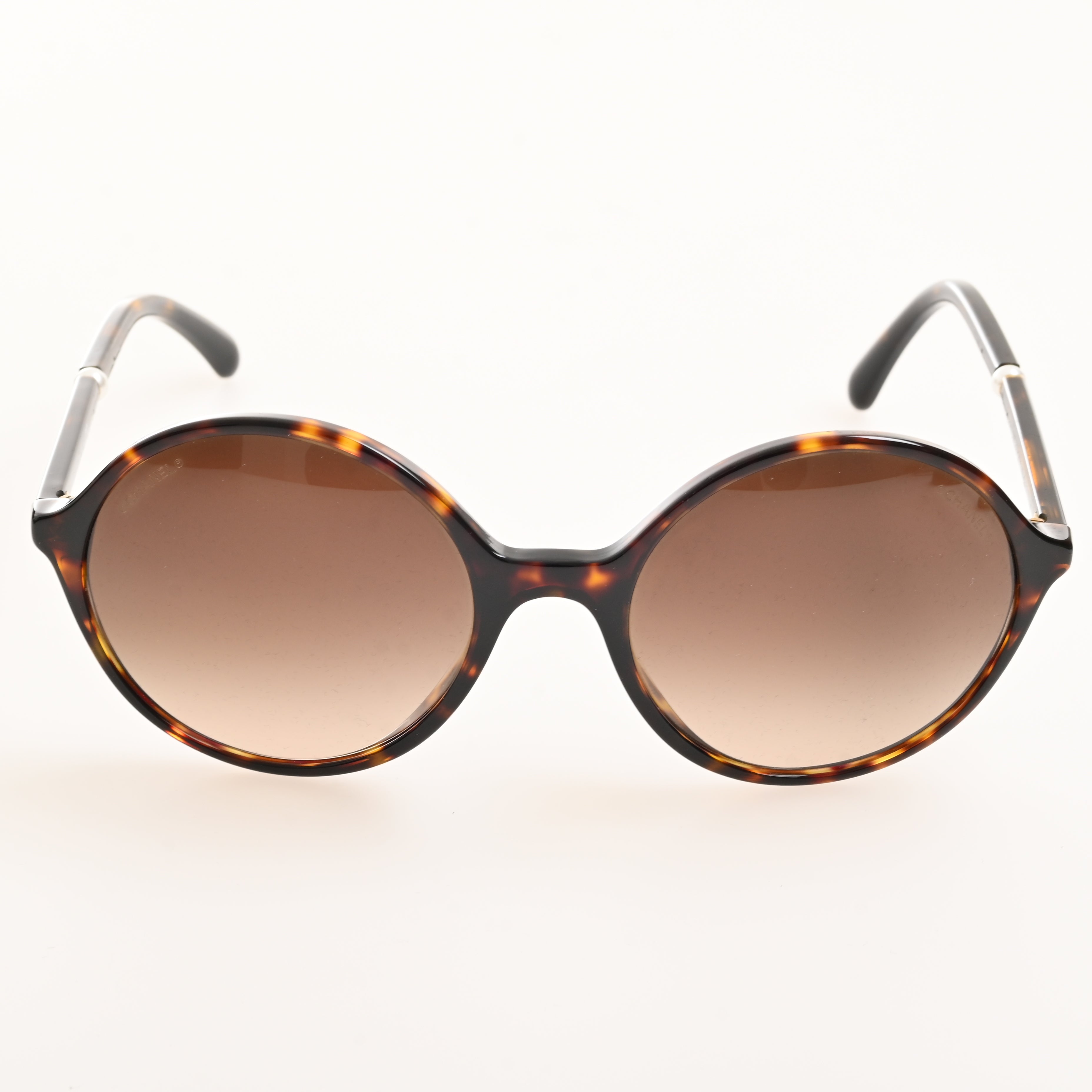 Chanel sunglasses round frame tortoiseshell 5391-HA box/case – co&co