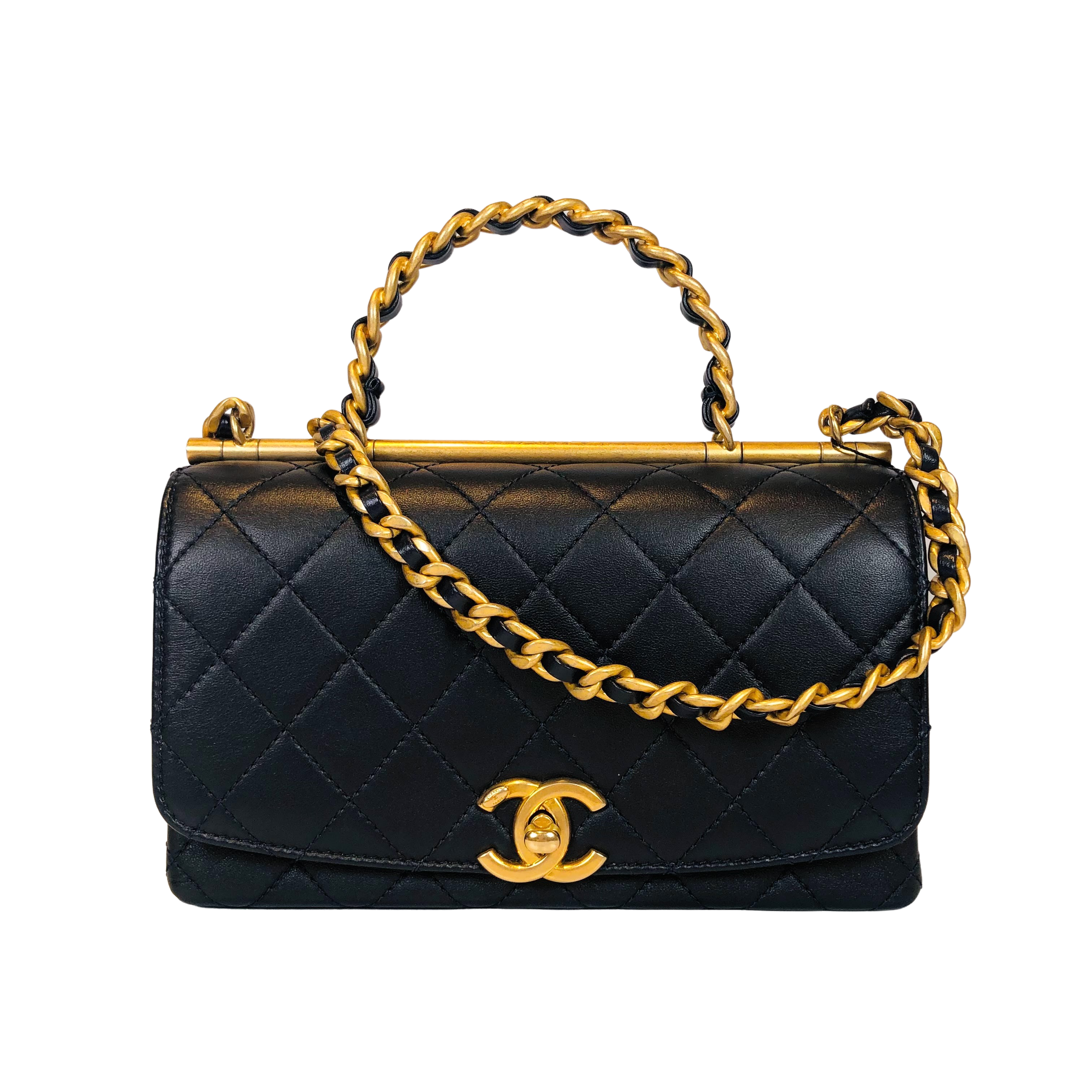 CHANEL シャネル AS1749 ラムスキン マトラッセスモール トップ