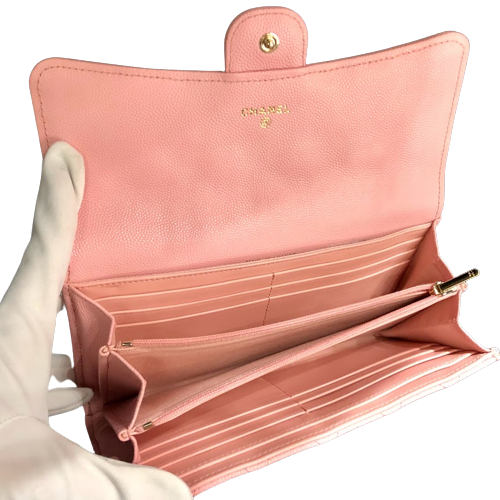 シャネル ロングフラップウォレット 長財布 AP0241 PK G金具