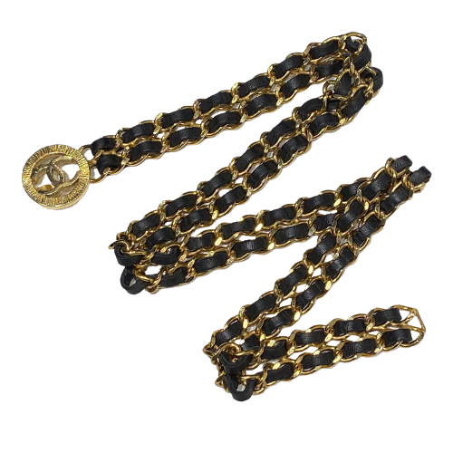CHANEL シャネル ゴールド ブラック チェーン ベルト シャネル チェーンベルト ブラック&ゴールド – co&co