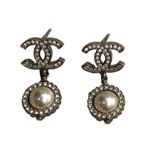 CHANEL Chanel Coco Mark Earrings Fake Pearl