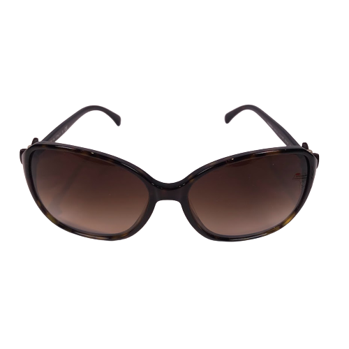 CHANEL Chanel sunglasses dark brown