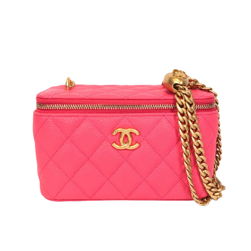 CHANEL Chanel Vanity Shoulder Pouch Pink