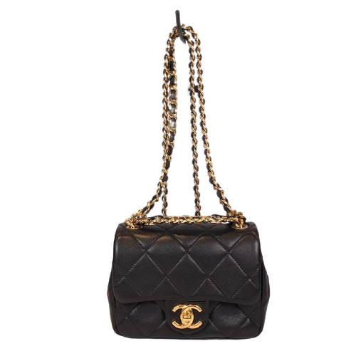 CHANEL Chanel matelasse bag logo handle chain