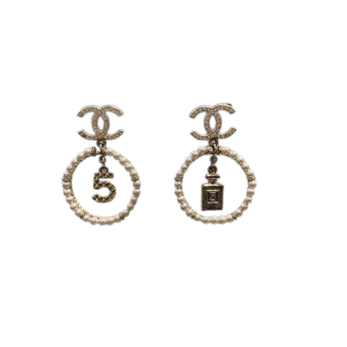 CHANEL パール付きロゴピアス　ココ CHANEL ココマーク パール ピアス (CHANEL/ピアス) A36138