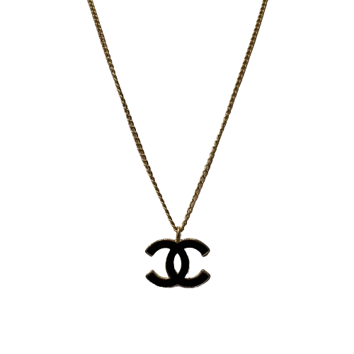 CHANEL ゴールド　ブラック　ロゴネックレス　ココマーク シャネル ネックレス ブラックココマーク ゴールド – co&co