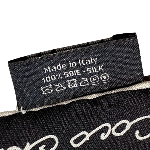 シャネル シュシュ付きスカーフ シルク ブラック – co&co