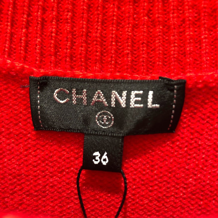 CHANEL - CHANEL シャネル ニット パール付き シャネル ニット セーター レッド/パール – co&co