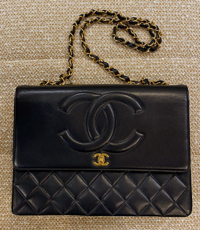 CHANEL シャネル カンボンライン 二つ折り 長財布 ラムスキン