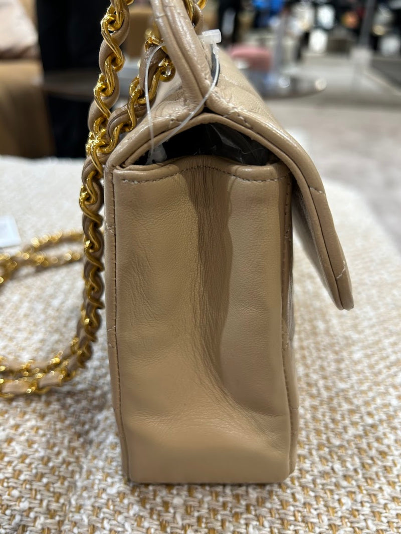 CHANEL ショルダーバッグ ラムスキンベージュ