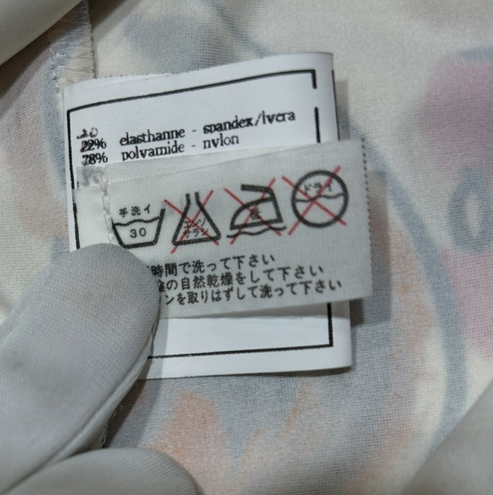 CHANEL ヴィンテージ 総柄 シルク 長袖シャツ