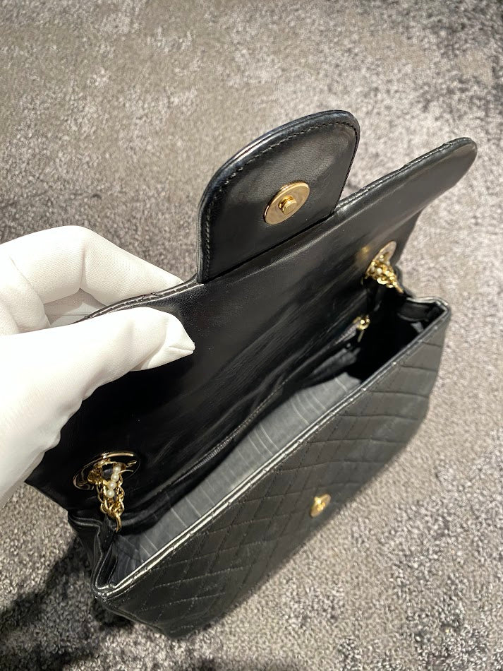 CHANEL マトラッセウエストミンスター パールチェーンショルダーバッグ