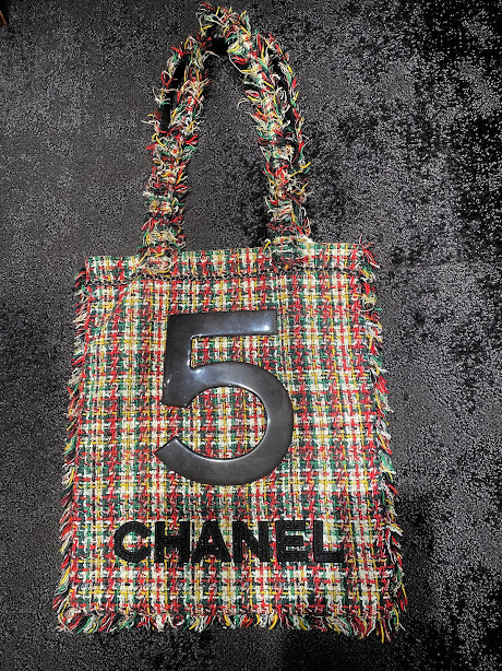 CHANEL ショッピングバッグ ツィード