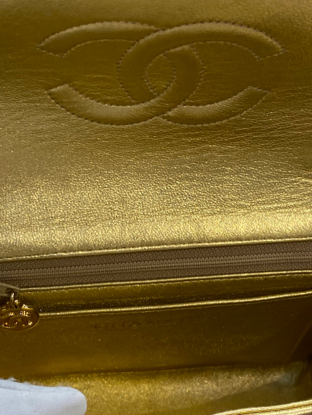 美品　CHANEL　ダイア　パーティーバッグ　ゴールド　チェーンショルダーバッグ CHANEL ゴールドチェーンショルダーバッグ – co&co