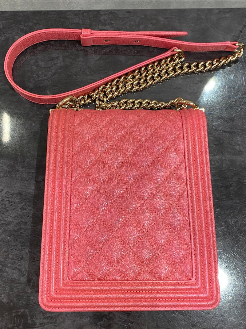 CHANEL ボーイズシャネル キャビア フラップショルダーバッグ