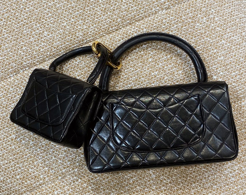 CHANEL マトラッセ ハンドバッグ 親子 トップハンドル