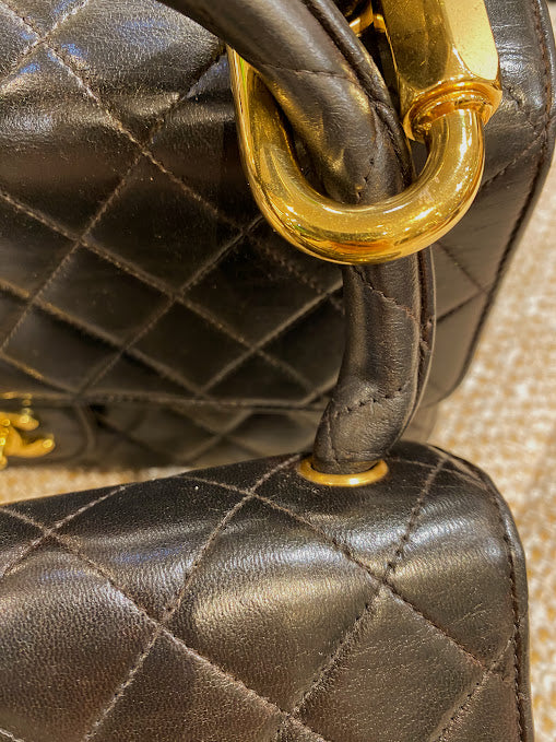 CHANEL マトラッセ ハンドバッグ 親子 トップハンドル