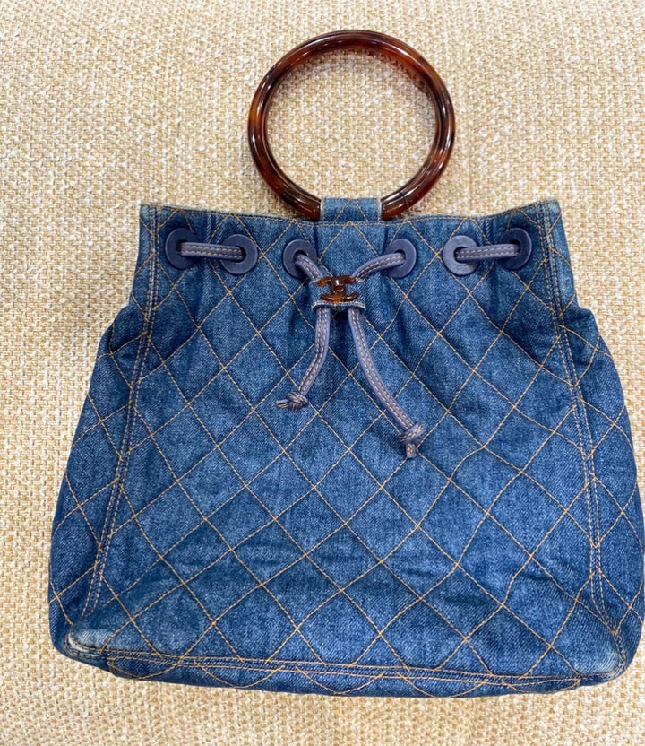 CHANEL デニム べっ甲 ハンドルバッグ – co&co
