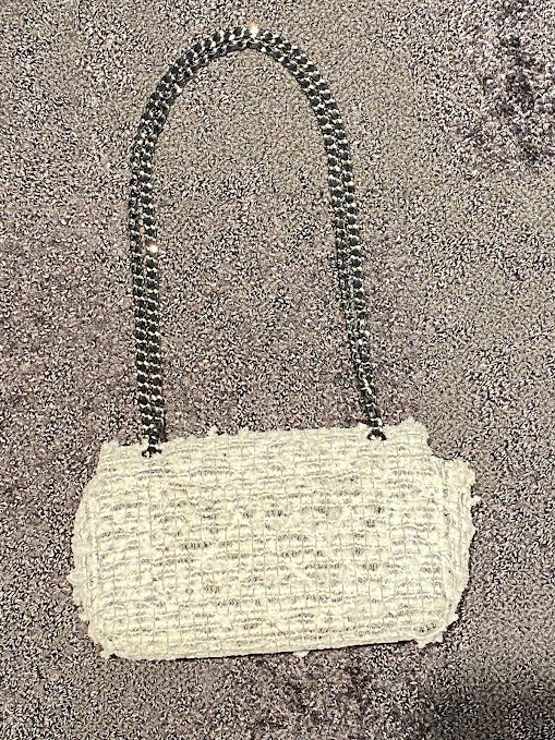 CHANEL ツイードチェーンショルダーバッグ　ココマーク