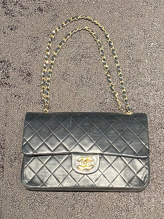 CHANEL マトラッセWフラップチェーンショルダーバッグ