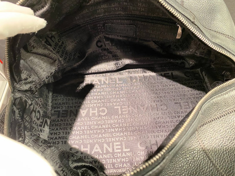 CHANEL チョコバー ボストンバッグ 黒 キャビアスキン – co&co