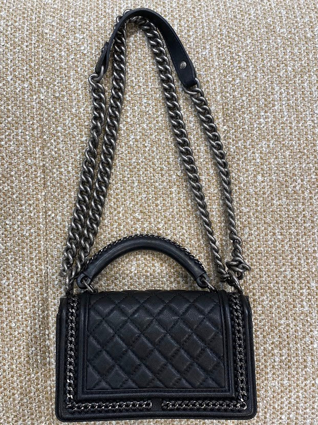 CHANEL ボーイシャネル トップハンドルフラップバッグ
