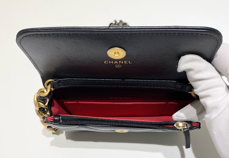 CHANEL 19 ミニウォレット チェーンショルダーバッグ