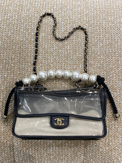 CHANEL パールチェーンショルダーバッグ