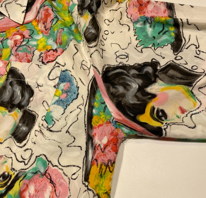CHANEL 95年 ココボタン フェイスプリントブラウス – co&co