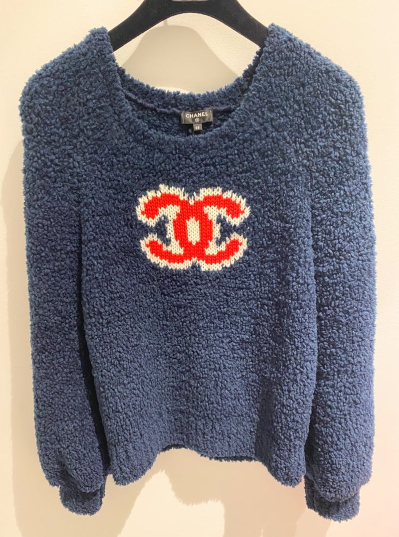 CHANEL ココマークセータープルオーバーネイビー