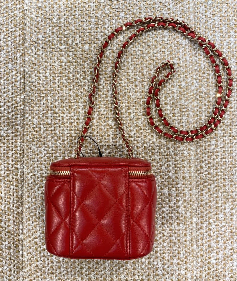 CHANEL バニティバッグ ラムスキン チェーンショルダーバッグ – co&co