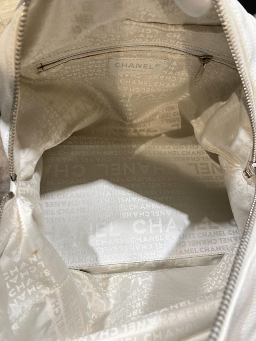 CHANEL ココマーク パンチング メッシュレザー ハンドバッグ