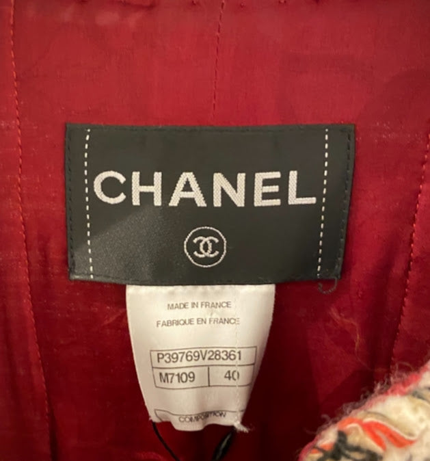 CHANEL ツイード ノーカラージャケット