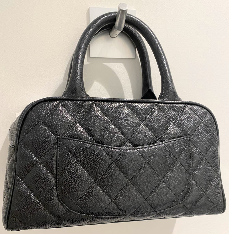 CHANEL キャビアスキン ミニボストンバッグ