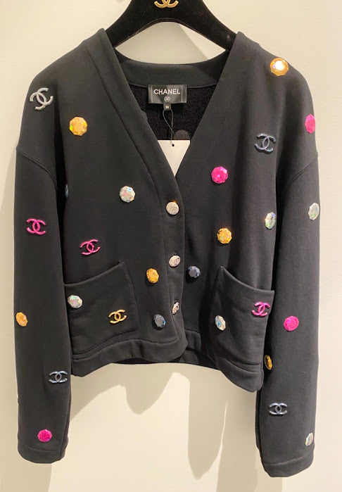 CHANEL ラインストーン ココマーク カーディガン 長袖