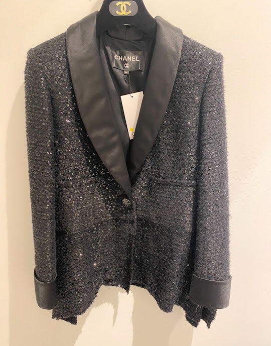 CHANEL スパンコール ツイードジャケット