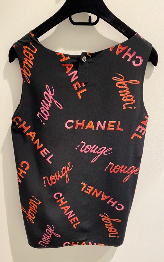 CHANEL ノースリーブブラウス シルク