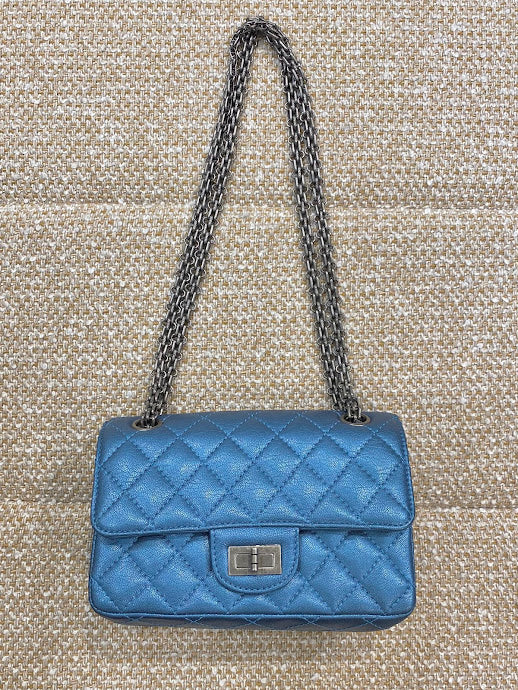 CHANEL 2.55ミニフラップバッグ ブルー
