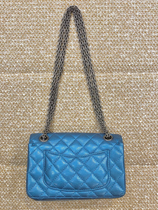 CHANEL 2.55ミニフラップバッグ ブルー
