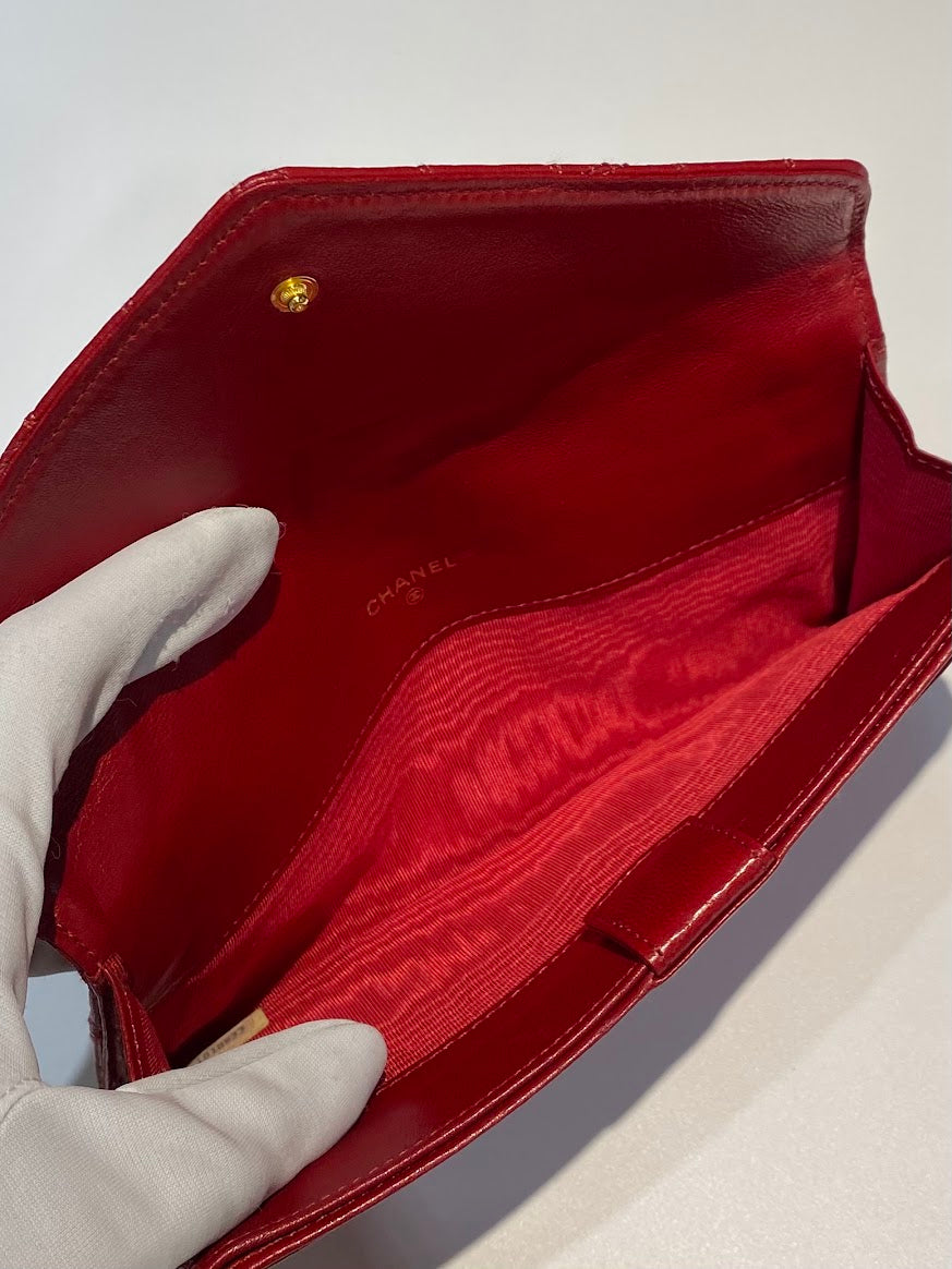 CHANEL マトラッセ　長財布　赤 CHANEL レザー 長財布 レッド – co&co