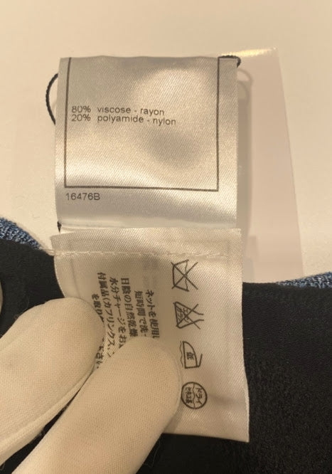 CHANEL フリルラメ ココマーク ニットワンピース