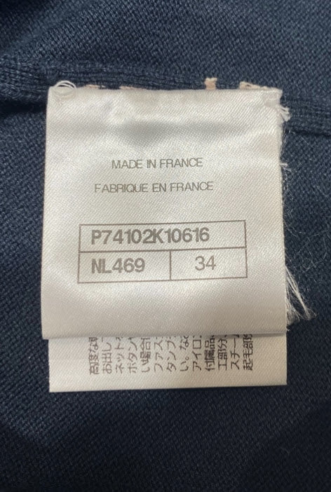 CHANEL アイコンモチーフ  ニット  ネイビー