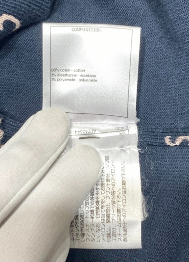 CHANEL アイコンモチーフ  ニット  ネイビー