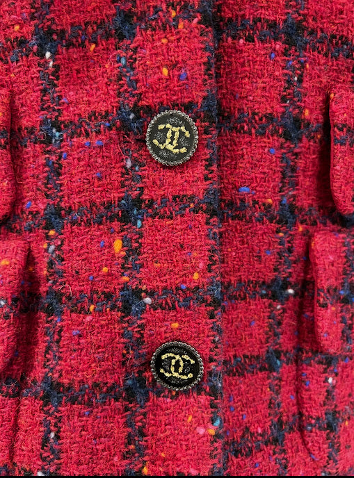 CHANEL ツイードジャケット レッド