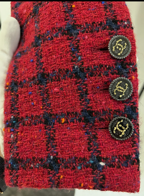 CHANEL ツイードジャケット レッド
